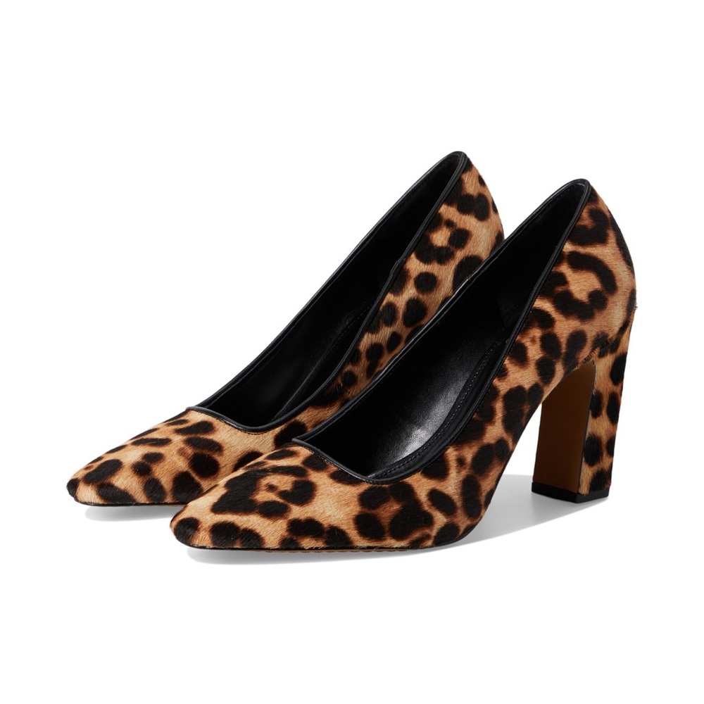 Vince Camuto Brown and Black Heels with Chunky Block Heel